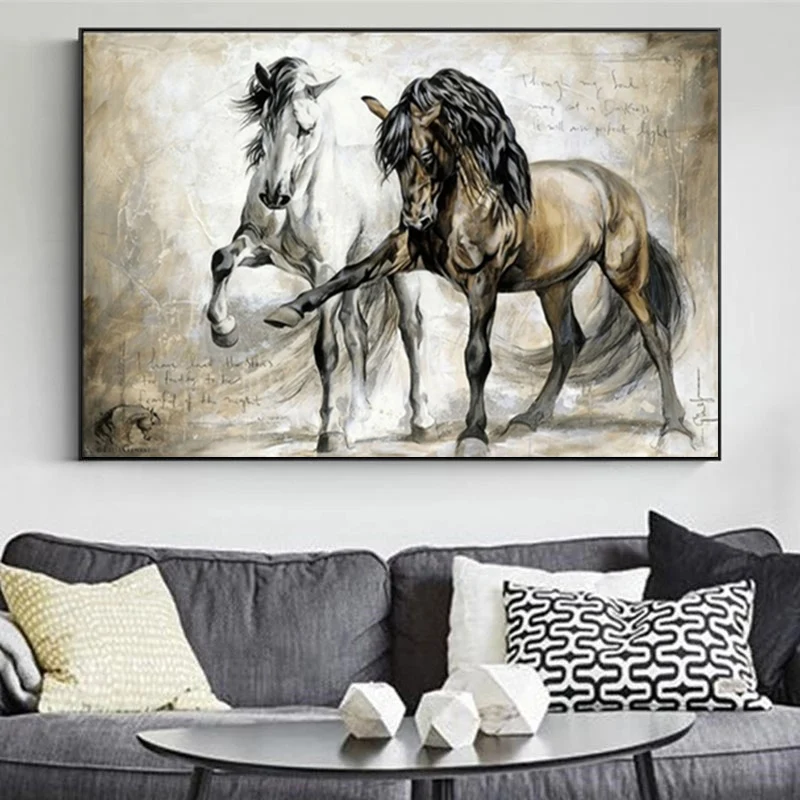Abstract Vintage Oil Painting Two Horse Canvas Paintings Wall Art Poster and Print Animal Pictures for Living Room Home Decor
Abstract Vintage Oil Painting Two Horse Canvas Paintings Wall Art Poster and Print Animal Pictures for Living Room Home Decor