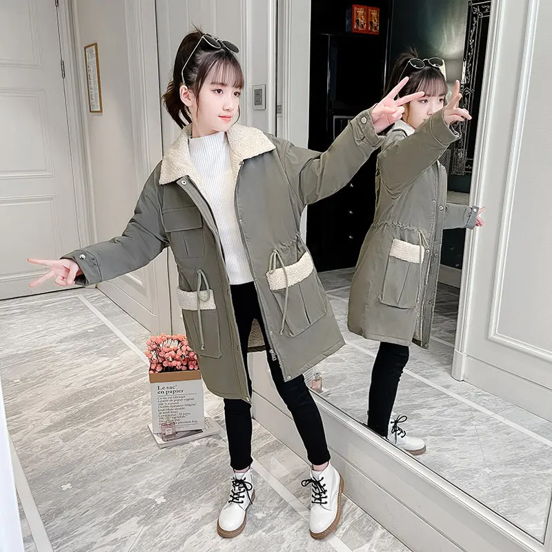 New 2021 Winter Children Coat For Girls Wool Warm Solid Color Overcoat Fashion Kids Teens Clothes Outerwear Casual Parkas 5-14Y
New 2021 Winter Children Coat For Girls Wool Warm Solid Color Overcoat Fashion Kids Teens Clothes Outerwear Casual Parkas 5-14Y