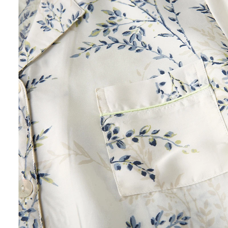 Summer Women Pajamas Set Floral Print Cotton Fresh Style Sleepwear Set Ladies Turn-down Collar Female Casual Homewear
Summer Women Pajamas Set Floral Print Cotton Fresh Style Sleepwear Set Ladies Turn-down Collar Female Casual Homewear