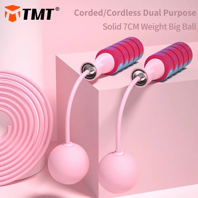 TMT Weighted Skipping Rope 7cm cordless Ball 8mm Heavy Cable Jump Ropes Crossfit Sports for Fitness Workouts Speed Home Training
TMT Weighted Skipping Rope 7cm cordless Ball 8mm Heavy Cable Jump Ropes Crossfit Sports for Fitness Workouts Speed Home Training