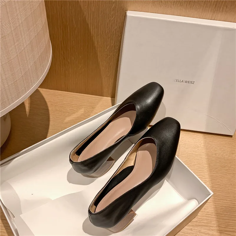 Meotina Mid Heel Shoes Genuine Leather Chunky Heels Pumps Women Shallow Square Toe Pumps Ladies Slip On Footwear Beige Spring 42
Meotina Mid Heel Shoes Genuine Leather Chunky Heels Pumps Women Shallow Square Toe Pumps Ladies Slip On Footwear Beige Spring 42