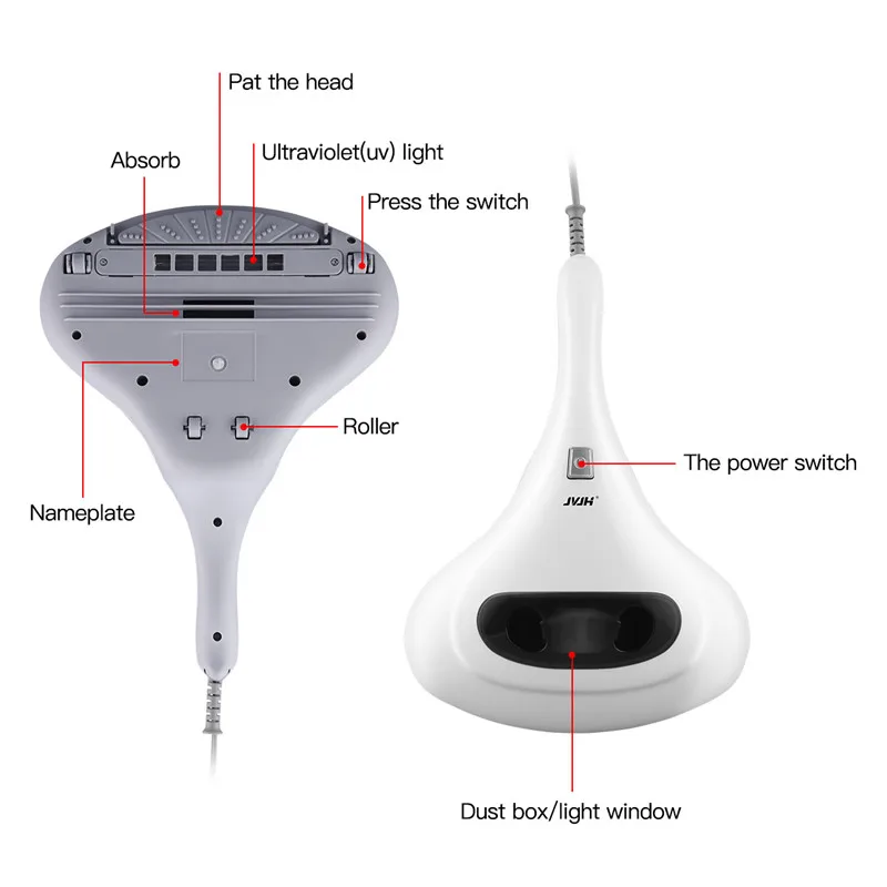 Handheld Mite Removal Instrument Uv Mites Vacuum Cleaner 360Ml for Home Household Bed Sofa Car Travel Remove Dust Mites Pet Hair
Handheld Mite Removal Instrument Uv Mites Vacuum Cleaner 360Ml for Home Household Bed Sofa Car Travel Remove Dust Mites Pet Hair