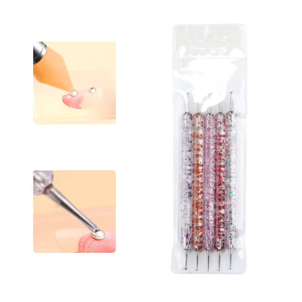 5Pcs/Set Nail Art Dotting Pen UV Gel Painting Acrylic Handle Rhinestones Crystal 2 Way Brush Salon Decoration Manicure Tools Kit
5Pcs/Set Nail Art Dotting Pen UV Gel Painting Acrylic Handle Rhinestones Crystal 2 Way Brush Salon Decoration Manicure Tools Kit