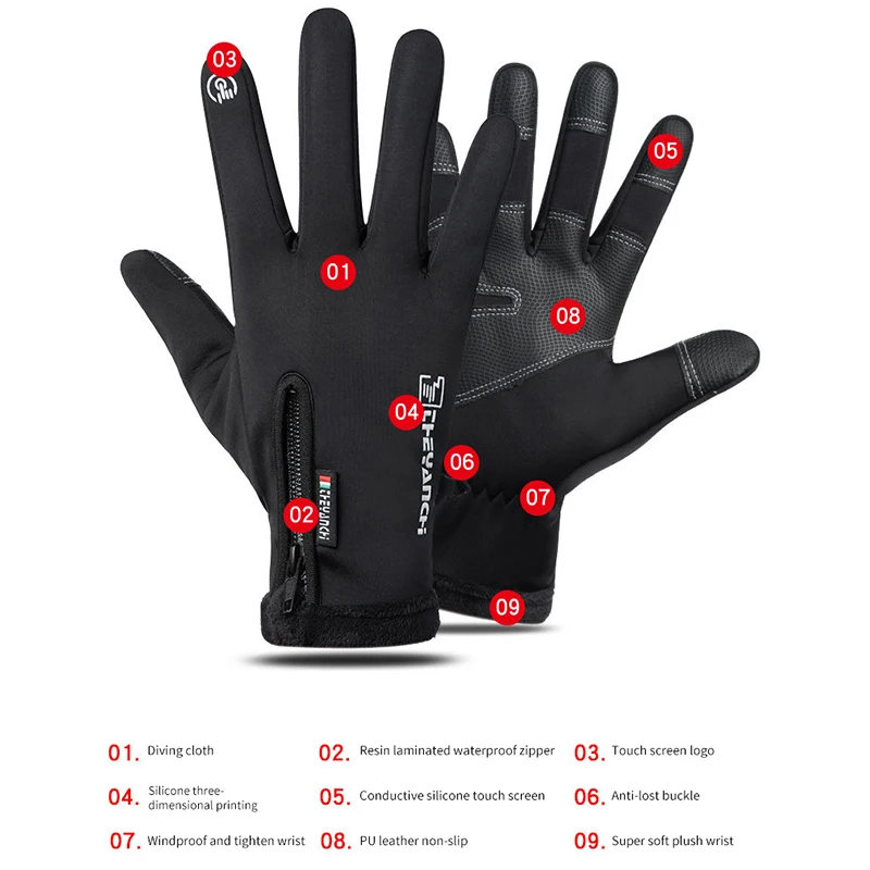 Winter Thermal Warm Cycling Gloves Classical Bicycle Bike Outdoor Camping Hiking Motorcycle Gloves Sports Touchscreen
Winter Thermal Warm Cycling Gloves Classical Bicycle Bike Outdoor Camping Hiking Motorcycle Gloves Sports Touchscreen