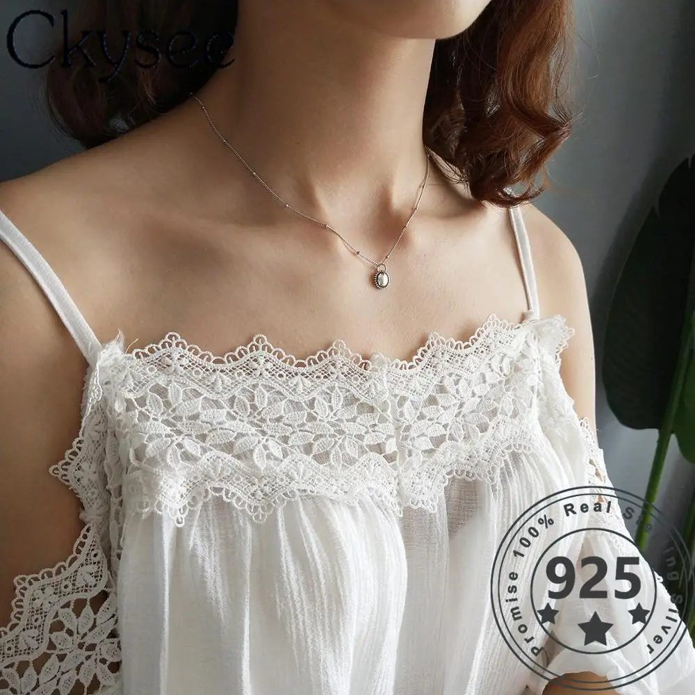 Ckysee New 925 Sterling Silver Fashion Matte Beads Necklace For Fashion Women Minimalist Fine Charms Jewelry
Ckysee New 925 Sterling Silver Fashion Matte Beads Necklace For Fashion Women Minimalist Fine Charms Jewelry
