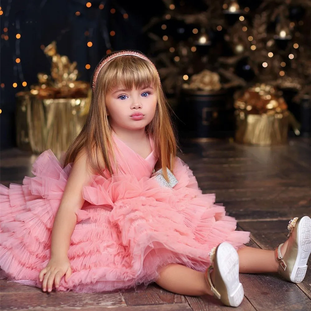 Cute Pink Flower Girl Dresses 2022 New Baby Christmas Tulle Party Prom Ball Gowns Kid Birthday Puff Skirt Bow платье для девочки
Cute Pink Flower Girl Dresses 2022 New Baby Christmas Tulle Party Prom Ball Gowns Kid Birthday Puff Skirt Bow платье для девочки