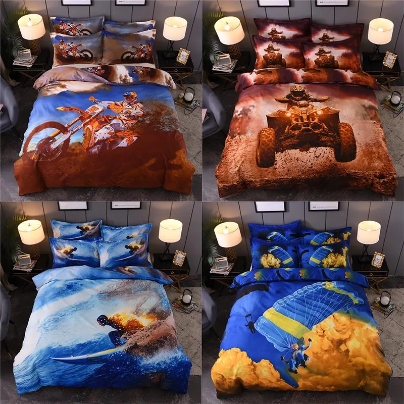Extreme Sports Style Motocross Bedding Set for Boys Kids Off-road Race Duvet Cover Comforter Covers with Pillowcases No Sheet
Extreme Sports Style Motocross Bedding Set for Boys Kids Off-road Race Duvet Cover Comforter Covers with Pillowcases No Sheet