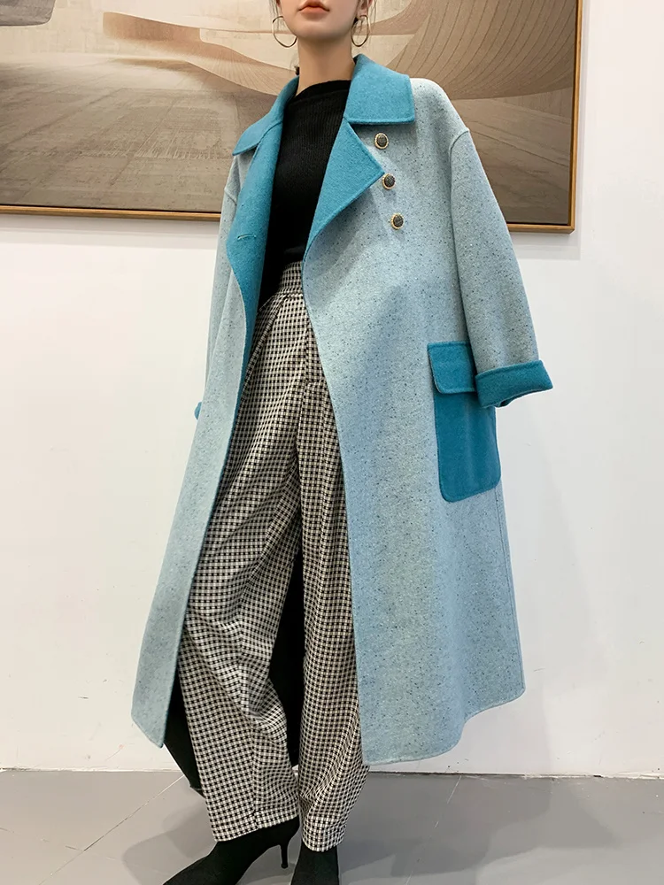 Double sided cashmere coat women's Cape long knee length 2021 new autumn and winter high-end tweed coat
Double sided cashmere coat women's Cape long knee length 2021 new autumn and winter high-end tweed coat