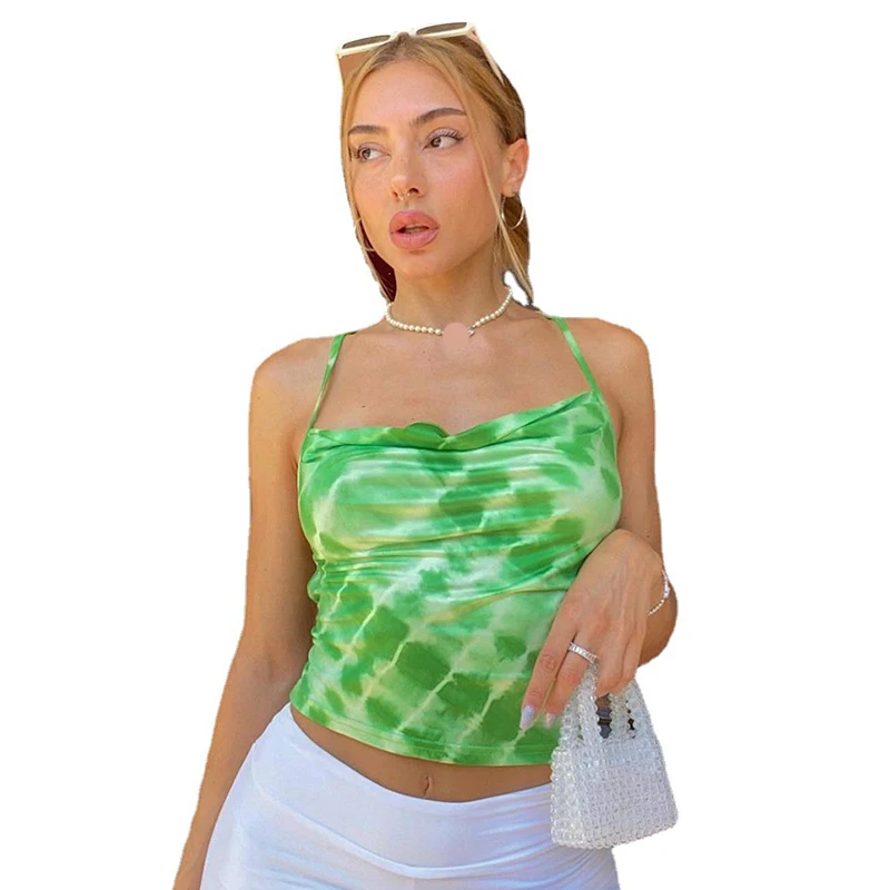 Cross Knot Tie Dye Lace Up Backless Camis Top for Women Fashion Summer Party Club Gradient Tee
Cross Knot Tie Dye Lace Up Backless Camis Top for Women Fashion Summer Party Club Gradient Tee