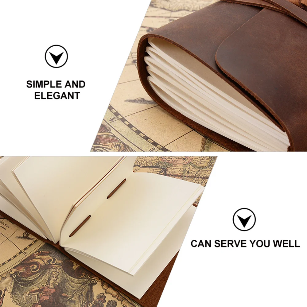 1pc Vintage Leather Notebook Delicate Business Notebook Rope Notepad 
1pc Vintage Leather Notebook Delicate Business Notebook Rope Notepad