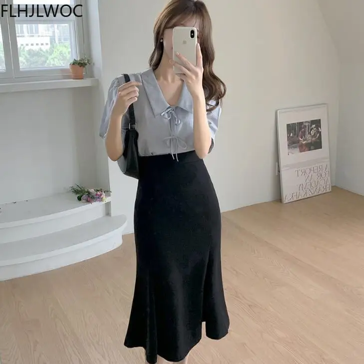 Cute Sweet Tops Blusas Fashion Women Feminine Lady Solid Color Blue Bow Tie Cross Criss Pullovers Puff Sleeve Blouse
Cute Sweet Tops Blusas Fashion Women Feminine Lady Solid Color Blue Bow Tie Cross Criss Pullovers Puff Sleeve Blouse