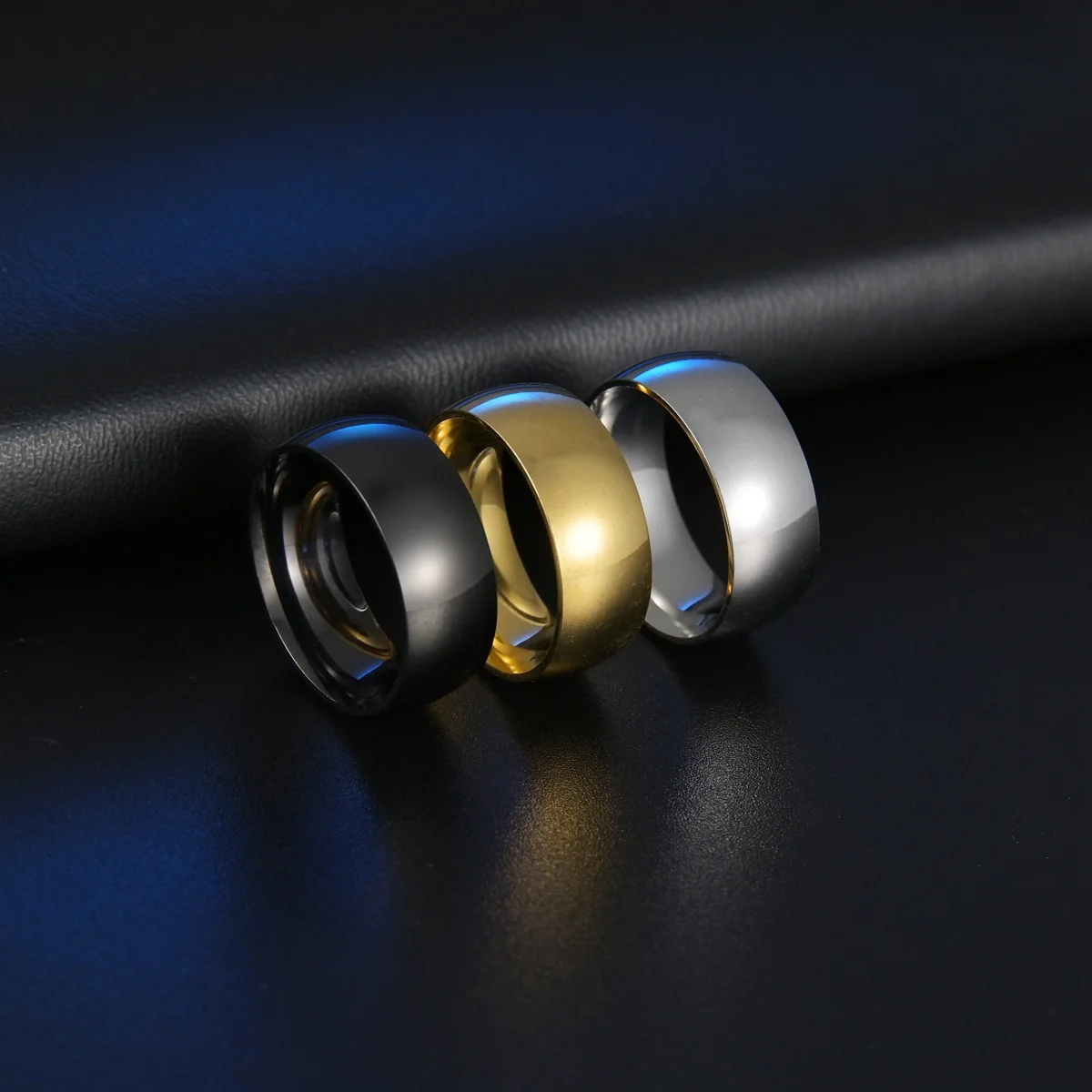 3 Colors Simple Black Sliver Gold Solid Color Stainless Steel Ring Finger Rings For Men Women Jewelry 8mm Width
3 Colors Simple Black Sliver Gold Solid Color Stainless Steel Ring Finger Rings For Men Women Jewelry 8mm Width