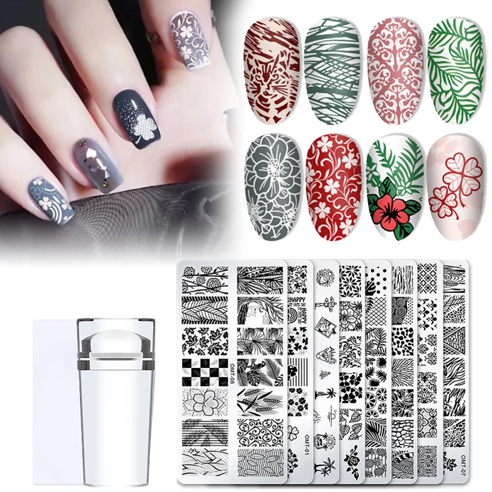Nail Stamping Plates Set, 8 Stainless Steel Plates With Vairous Patterns Nail Art Stamper Kit Color Painting Manicure Tools
Nail Stamping Plates Set, 8 Stainless Steel Plates With Vairous Patterns Nail Art Stamper Kit Color Painting Manicure Tools