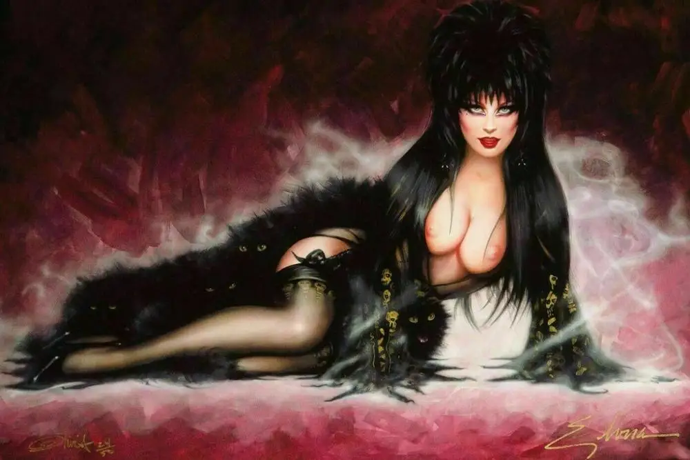 Больше стилей Elvira хозяйка темного фильма художественный фильм Печать Шелковый