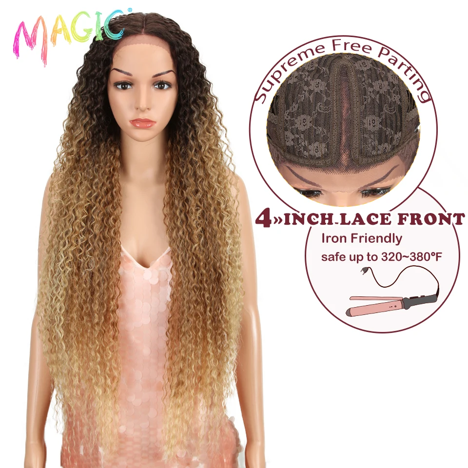Magic Synthetic Lace Wigs 38 Inch Long Kinky Curly Wigs For Black Women Ombre Blonde Heat Resistant Hair High Temperature
Magic Synthetic Lace Wigs 38 Inch Long Kinky Curly Wigs For Black Women Ombre Blonde Heat Resistant Hair High Temperature