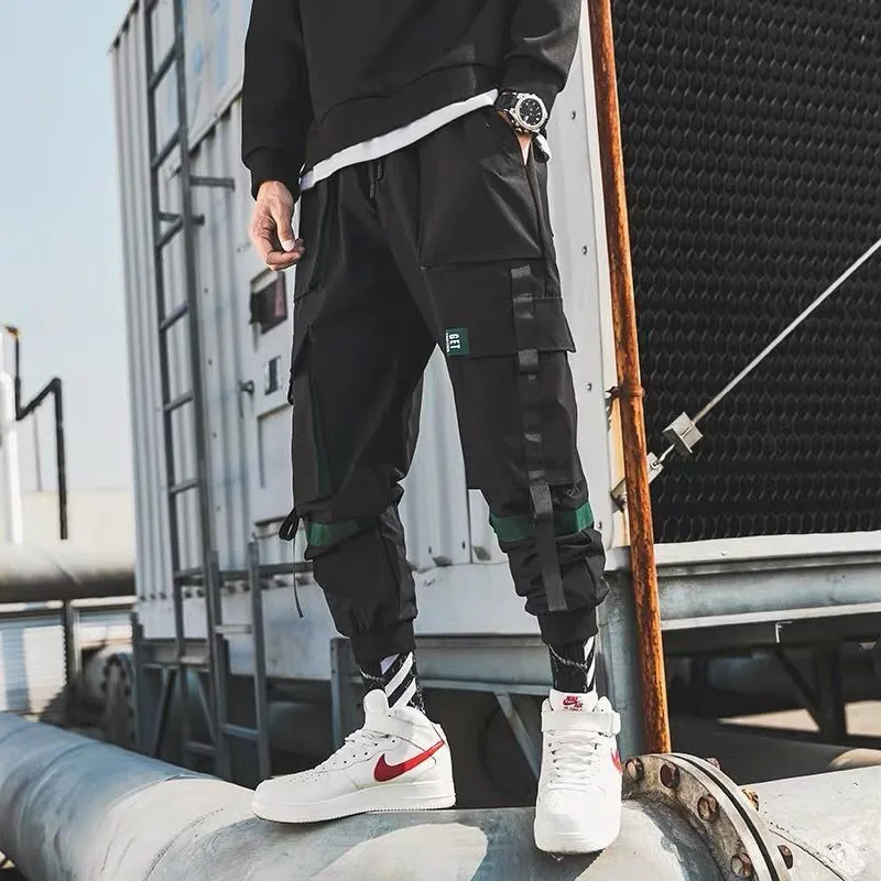 Black Mens Cargo Pants Solid Color Loose Casual Jogger Pocket Elastic waist Ankle Length Trousers Techwear Male Hip Hop Pants
Black Mens Cargo Pants Solid Color Loose Casual Jogger Pocket Elastic waist Ankle Length Trousers Techwear Male Hip Hop Pants
