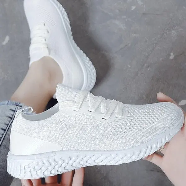 Кроссовки женские на шнуровке, Вулканизированная подошва, Нескользящие, сетчатая спортивная обувь, на платформе, весна-осень 2021 
Кроссовки женские на шнуровке, Вулканизированная подошва, Нескользящие, сетчатая спортивная обувь, на платформе, весна-осень 2021