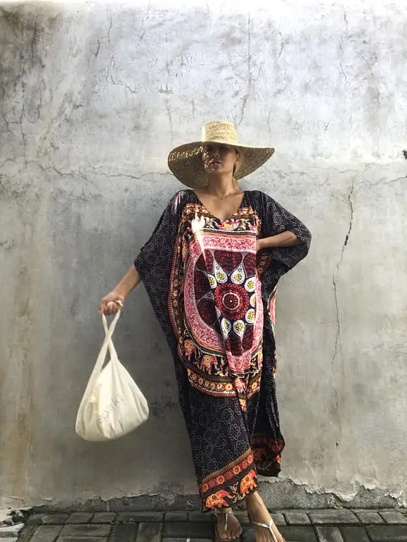 Linglewei New Spring and Summer Women's Dress Batwing Sleeve Print V-Neck vintage dress
Linglewei New Spring and Summer Women's Dress Batwing Sleeve Print V-Neck vintage dress