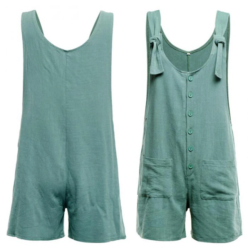 Women Rompers Summer Casual Loose Sleeveless Jumpsuit Solid Button Pocket Suspenders Bib Short Pants Wide Leg Playsuits Overalls
Women Rompers Summer Casual Loose Sleeveless Jumpsuit Solid Button Pocket Suspenders Bib Short Pants Wide Leg Playsuits Overalls