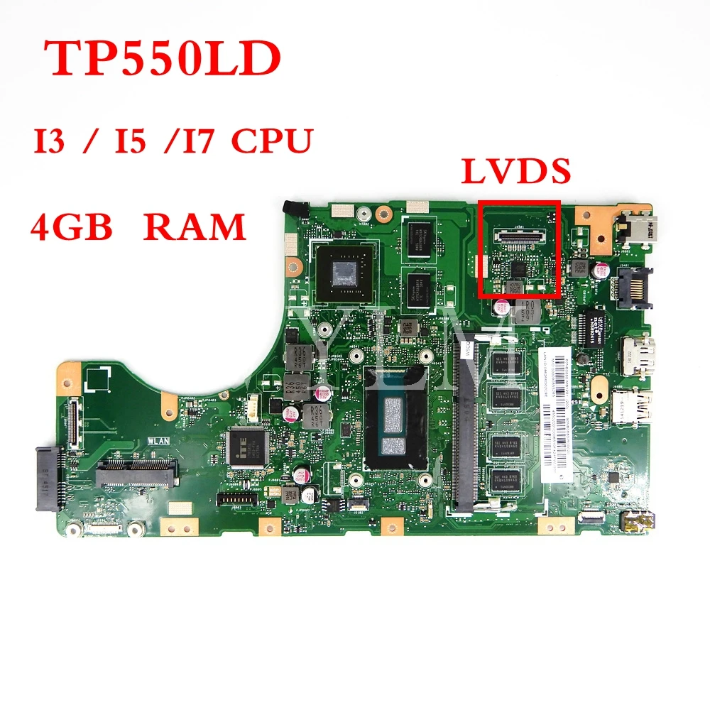 TP550LD motherboard REV2.0 I3 / I5 / I7 CPU / 4GB RAM mainboard For ASUS TP550 TP550L TP550LD LJ LN laptop motherboard Test OK
TP550LD motherboard REV2.0 I3 / I5 / I7 CPU / 4GB RAM mainboard For ASUS TP550 TP550L TP550LD LJ LN laptop motherboard Test OK