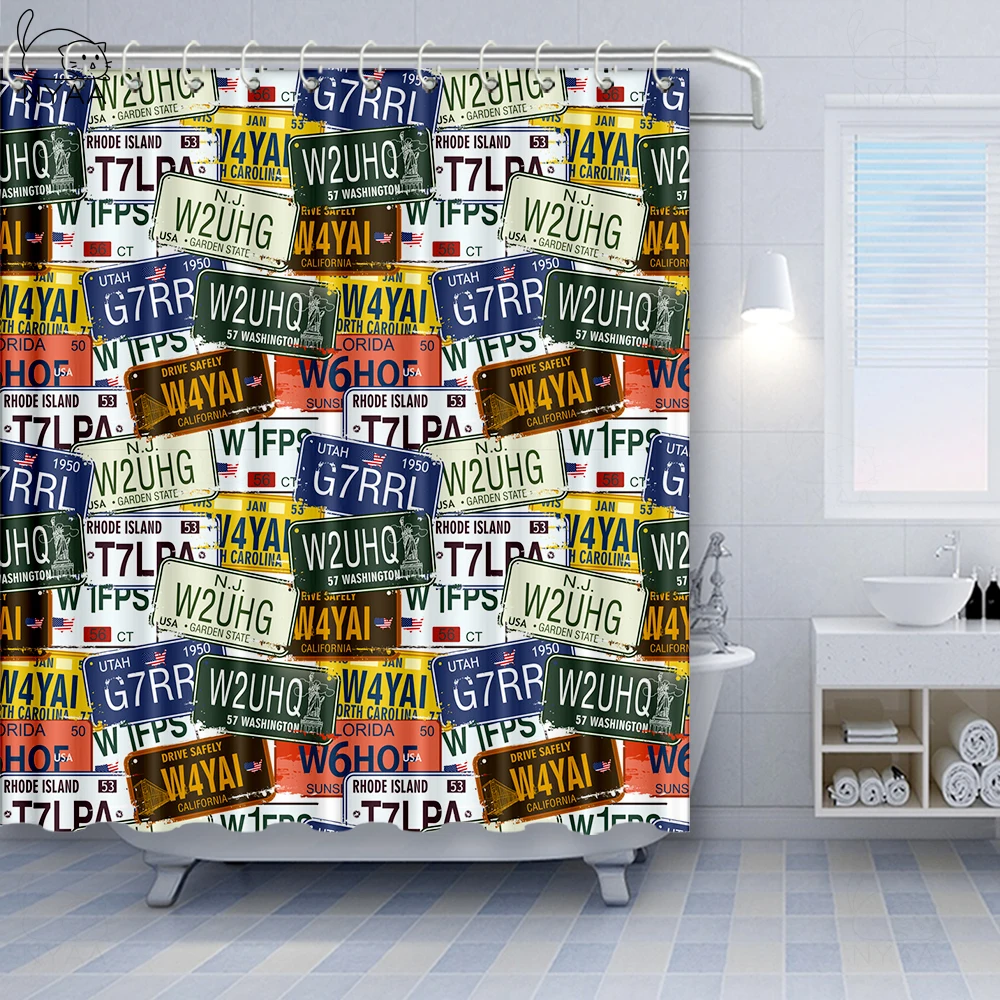 Vixm USA Shower Curtain Retro American Auto License Plates Utah Washington Rhode Island North Carolina Fabric Bath Curtains
Vixm USA Shower Curtain Retro American Auto License Plates Utah Washington Rhode Island North Carolina Fabric Bath Curtains