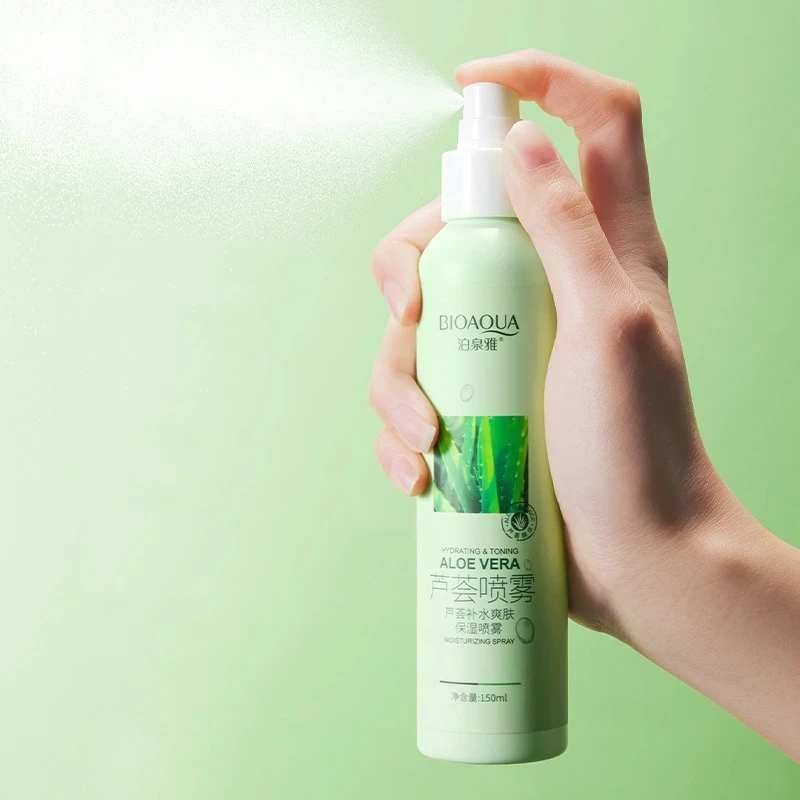 

Aloe Vera Face Moisturizing Spray Improve Dryness Makeup Base Liquid Sooth Skin Refreshing Non Greasy Facial Toner Care Water