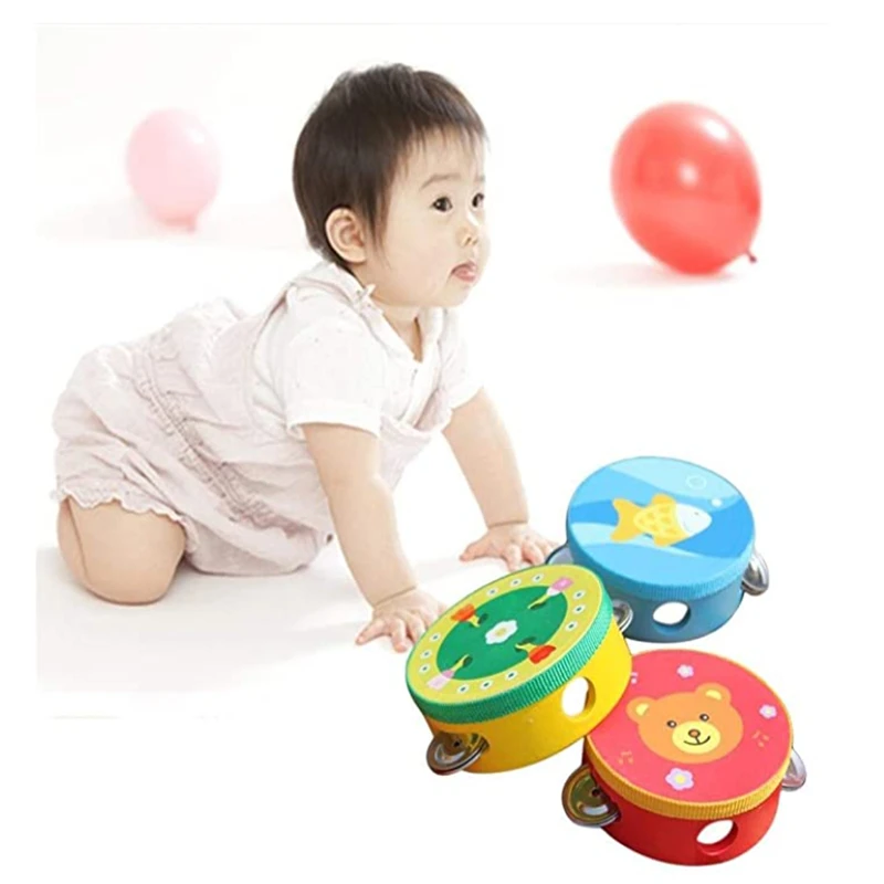 15Cm Cartoon Wooden Drum Handheld Tambourine Freestyle Hand Bell Musical Percussion Instrument for Family Party Child Tambourine
15Cm Cartoon Wooden Drum Handheld Tambourine Freestyle Hand Bell Musical Percussion Instrument for Family Party Child Tambourine