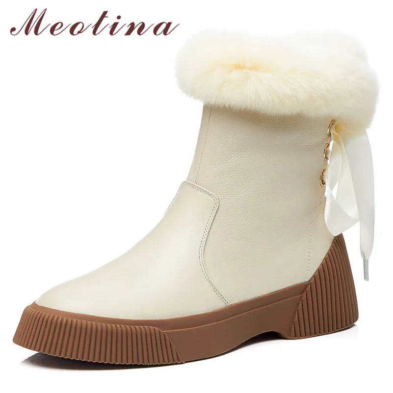 Женские Теплые ботильоны Meotina, зимние ботинки из натуральной кожи на плоской подошве, на молнии, с натуральным мехом, размеры 34-39 
Женские Теплые ботильоны Meotina, зимние ботинки из натуральной кожи на плоской подошве, на молнии, с натуральным мехом, размеры 34-39