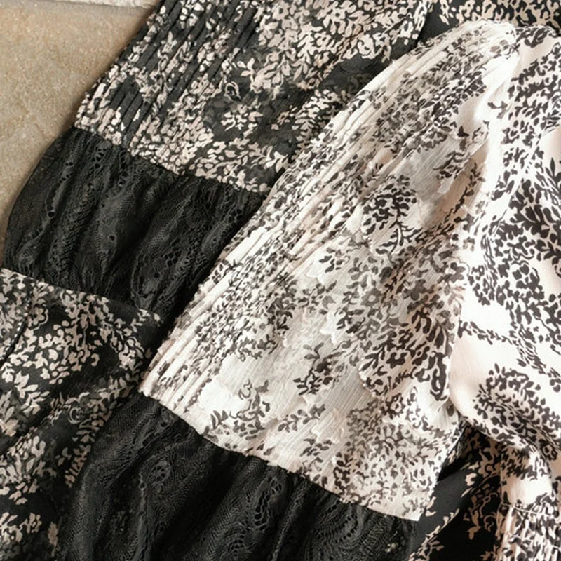 Japan Print Vintage Dress Women High Waist Hip Vestidos Stand Collar Lace Patchework Up Bow Design Long Sleeve Slim Robe Spring
Japan Print Vintage Dress Women High Waist Hip Vestidos Stand Collar Lace Patchework Up Bow Design Long Sleeve Slim Robe Spring