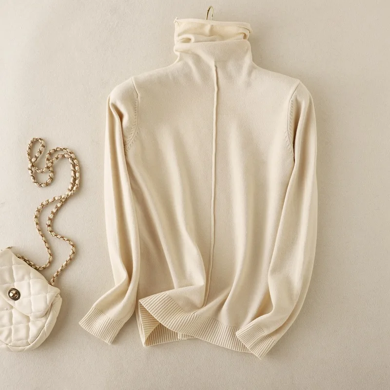 2021 soft knitted sweater Slim long-sleeved inner and outer wear pile collar bottoming pullovers for fall winter women sweaters
2021 soft knitted sweater Slim long-sleeved inner and outer wear pile collar bottoming pullovers for fall winter women sweaters