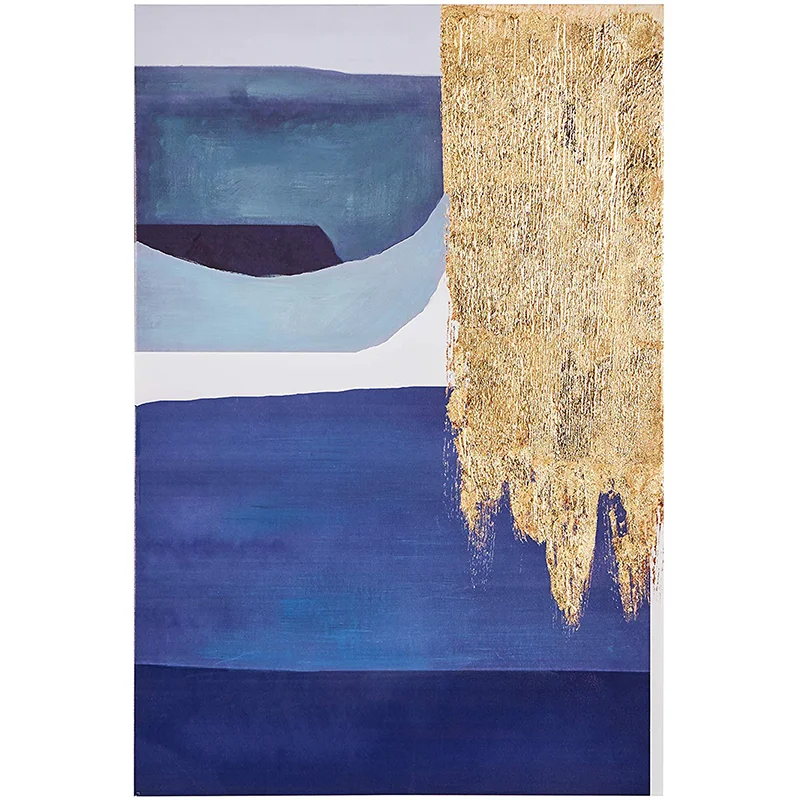 Canvas Painting Works Art Handmade Modern Gold and Blue Abstract Landscape Painting On Canvas Hotel Home Decoration
Canvas Painting Works Art Handmade Modern Gold and Blue Abstract Landscape Painting On Canvas Hotel Home Decoration
