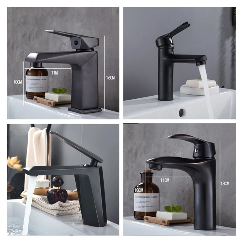 Black/Dark Bronze Basin Faucets Brass Novel Style Bathroom Wash-basin Taps Cold Hot Water Sink Mixer Tap Torneira do banheiro
Black/Dark Bronze Basin Faucets Brass Novel Style Bathroom Wash-basin Taps Cold Hot Water Sink Mixer Tap Torneira do banheiro