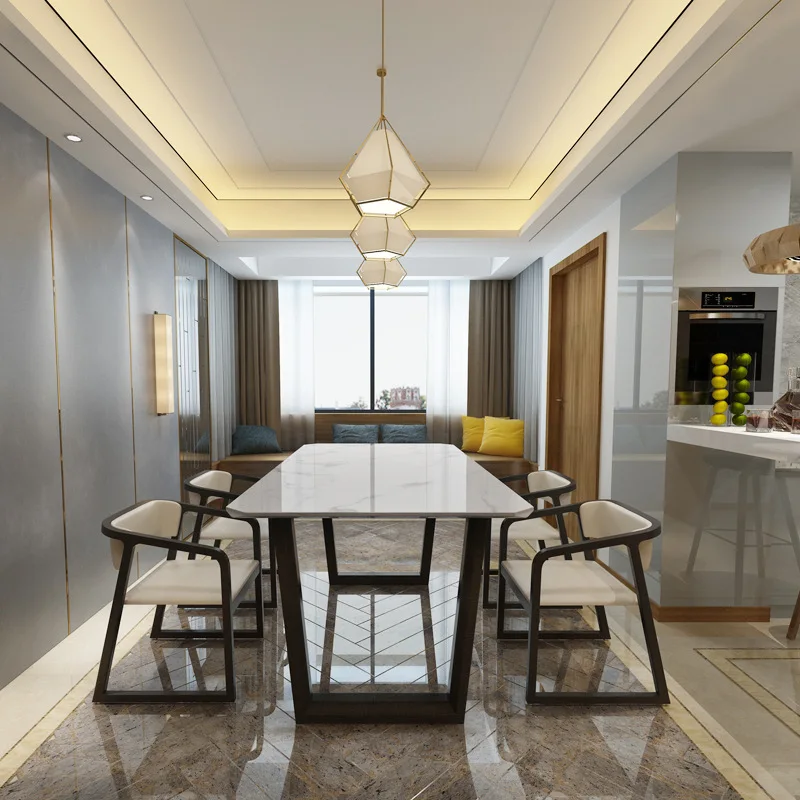 Nordic Rectangular Marble Slate Table And Chairs Kitchen Furniture Creative Light Surface Personality High-End Restaurant
Nordic Rectangular Marble Slate Table And Chairs Kitchen Furniture Creative Light Surface Personality High-End Restaurant