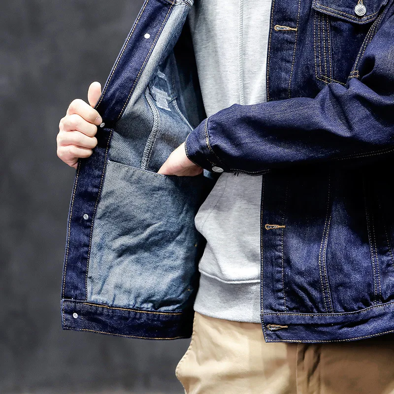 Denim Jacket Men's Jacket Korean Trend Slim Handsome Loose Denim Jacket Outer Wear 925