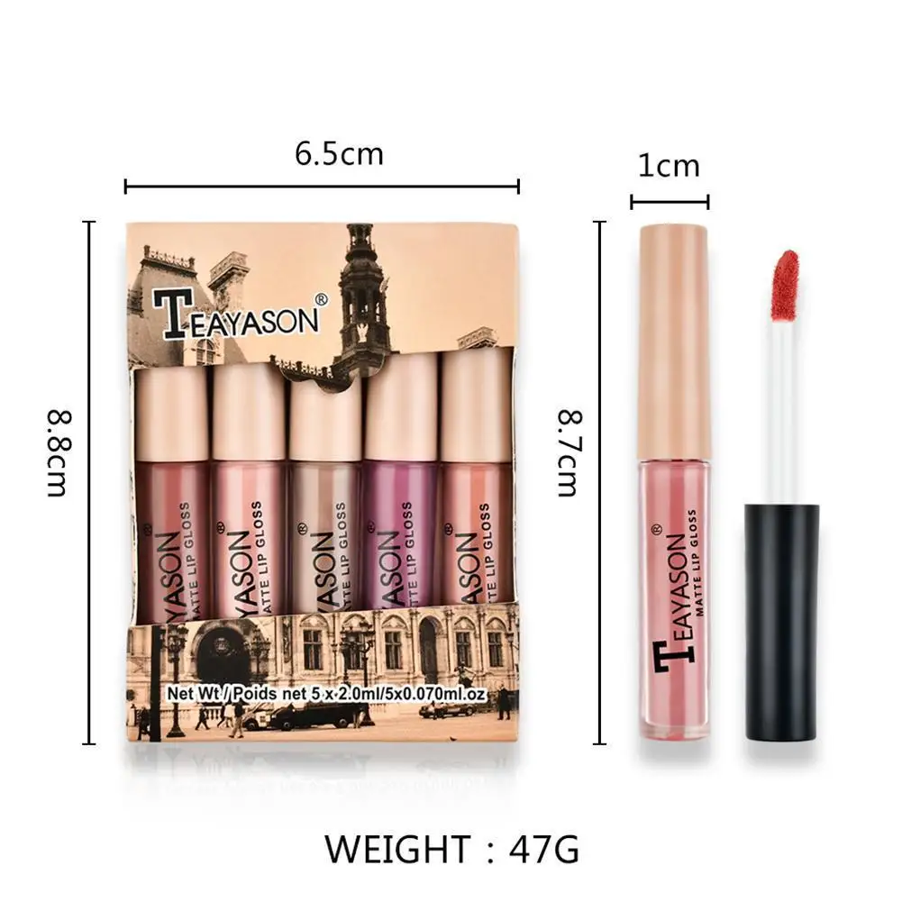 5Pcs/Set Waterproof Lipstick Sexy Vampire Lip Stick Makeup Matte Matte Cup Lips Velvet Labiales Lipsticks Cosmetics V6N7
5Pcs/Set Waterproof Lipstick Sexy Vampire Lip Stick Makeup Matte Matte Cup Lips Velvet Labiales Lipsticks Cosmetics V6N7