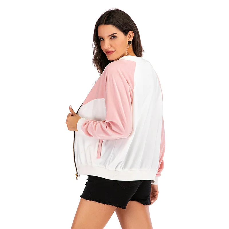 Europe Street Patchwork Pink White Zip-up Women's Jacket Fashion Full Sleeve Cool Streetwear
Europe Street Patchwork Pink White Zip-up Women's Jacket Fashion Full Sleeve Cool Streetwear
