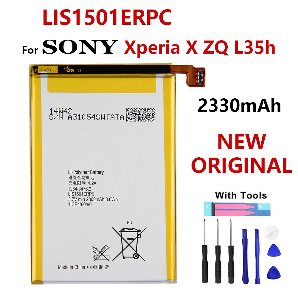 100% Genuine 2330mAh LIS1501ERPC Battery For Sony Xperia ZL L35h Odin C650X Xperia X ZQ Batteries With Tools+Tracking number
100% Genuine 2330mAh LIS1501ERPC Battery For Sony Xperia ZL L35h Odin C650X Xperia X ZQ Batteries With Tools+Tracking number