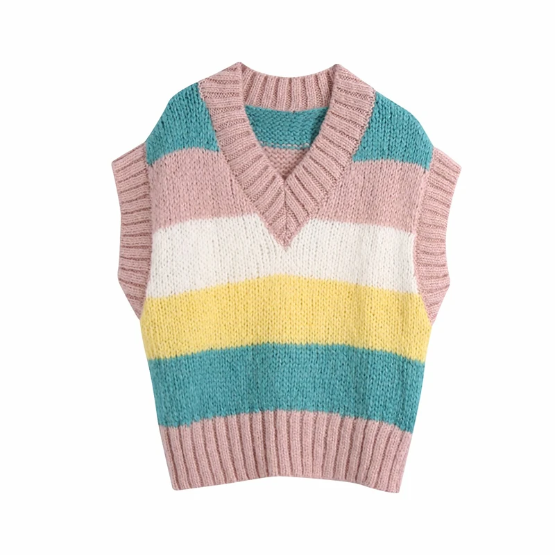 ZXQJ Streetwear Women Striped Sweater Tanks 2021 Fashion Ladies V-Neck Knitted Tops Elegant Female Chic Pullover Sweet Girl Vest
ZXQJ Streetwear Women Striped Sweater Tanks 2021 Fashion Ladies V-Neck Knitted Tops Elegant Female Chic Pullover Sweet Girl Vest