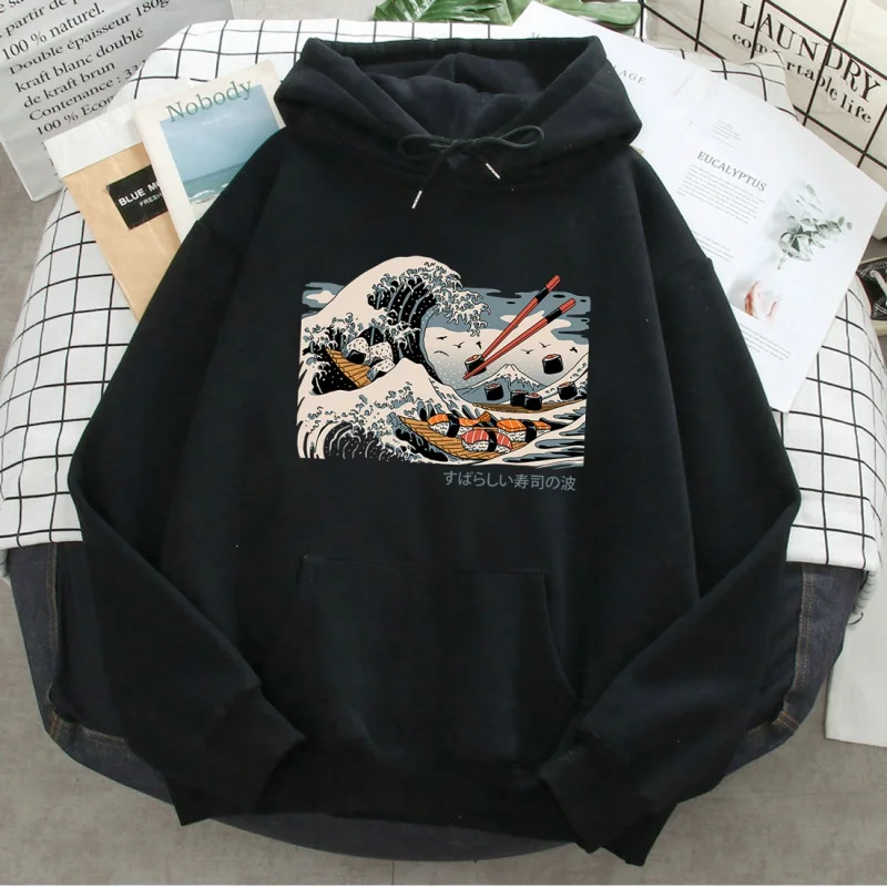Japonês sushi a grande onda impressão hoodies homem feminino casual solto camisolas com capuz outono velo manga comprida bolsos.
Japonês sushi a grande onda impressão hoodies homem feminino casual solto camisolas com capuz outono velo manga comprida bolsos.