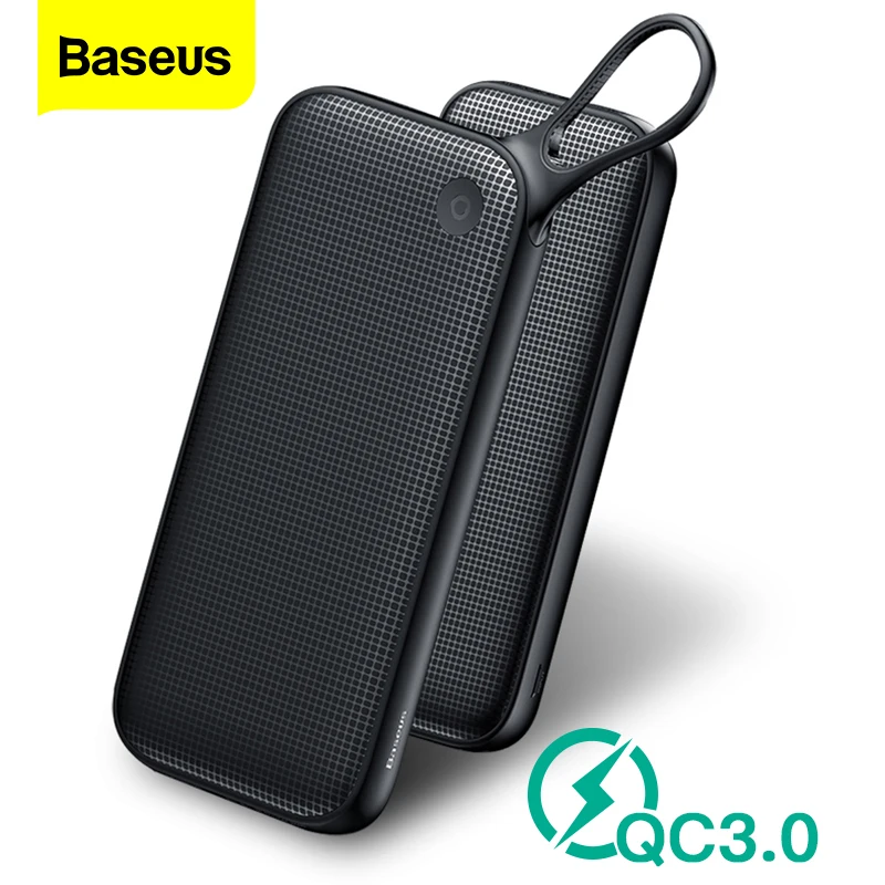 Внешний аккумулятор Baseus на 10 000 мА · ч с поддержкой быстрой зарядки|battery charger