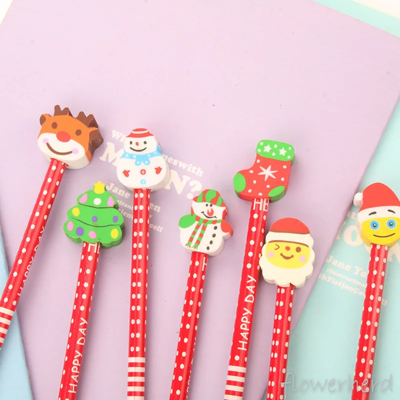 5Pcs New Christmas Kids Pencils with Eraser Rubber Santa Snowman Wooden Pencils for Writing Creative Gift Office Supplies
5Pcs New Christmas Kids Pencils with Eraser Rubber Santa Snowman Wooden Pencils for Writing Creative Gift Office Supplies