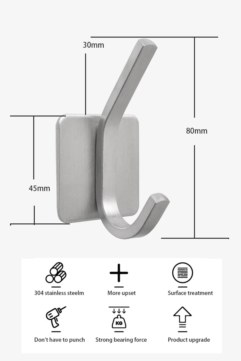 Крючки из нержавеющей стали 304 для кухни, ванной, гостиной, гардероба
Крючки из нержавеющей стали 304 для кухни, ванной, гостиной, гардероба