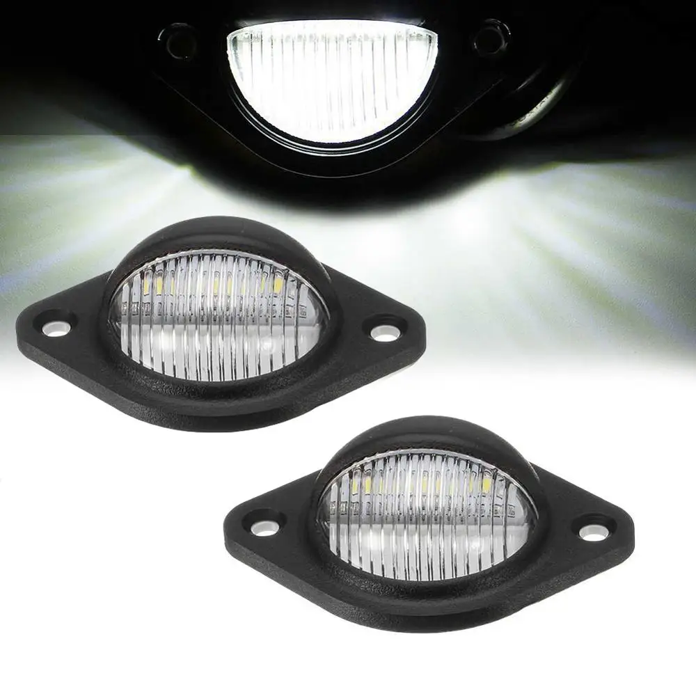 2pcs 12V 24V Universal 3LED White License Plate Light Rear Tail Lamp For Car Truck Trailer Lorries Vans Caravans Led Lamps
2pcs 12V 24V Universal 3LED White License Plate Light Rear Tail Lamp For Car Truck Trailer Lorries Vans Caravans Led Lamps