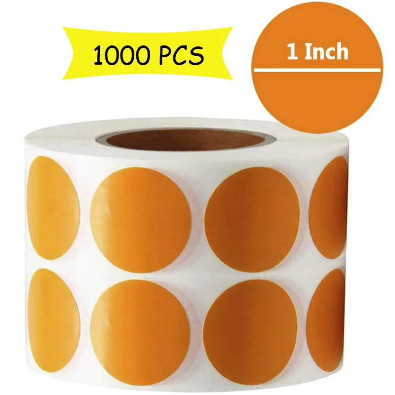 1 Inch Code Stickers Adhesive Orange Dots Labels Writable and Printable Thermal Transfer Labels 500 Pieces
1 Inch Code Stickers Adhesive Orange Dots Labels Writable and Printable Thermal Transfer Labels 500 Pieces