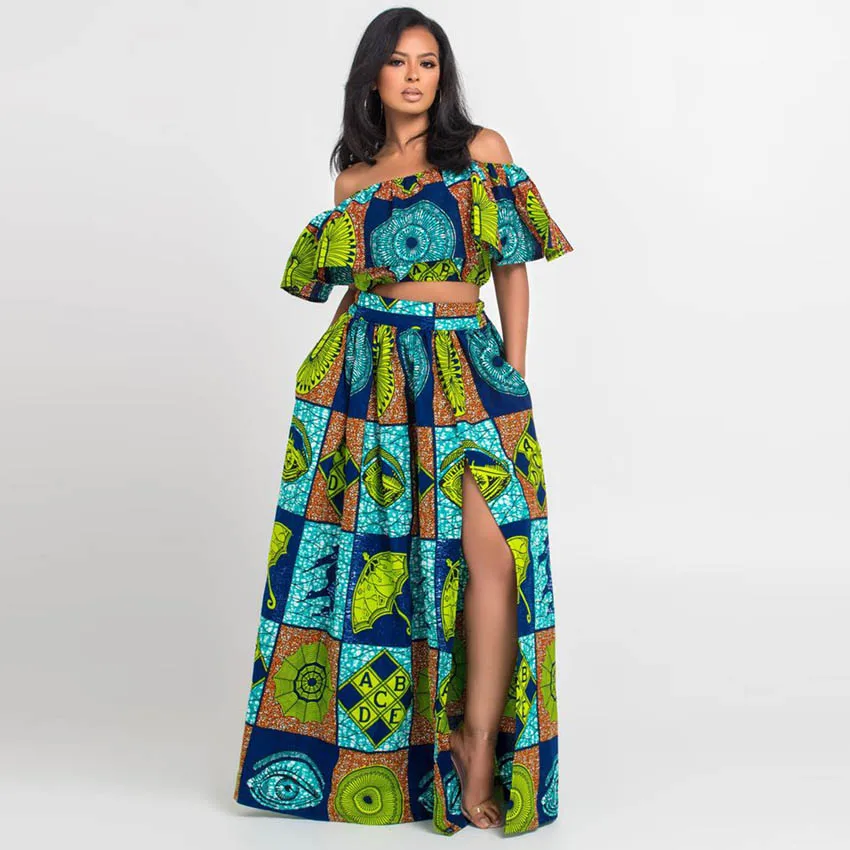 African Clothes 2020 News Dashiki Print Party Shoulder Off Ladies Sling Skirts Africa Dresses for Women Bazin Ankera Long Robe
African Clothes 2020 News Dashiki Print Party Shoulder Off Ladies Sling Skirts Africa Dresses for Women Bazin Ankera Long Robe