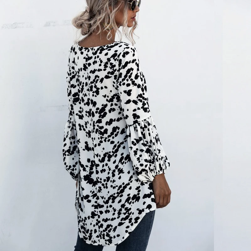 Women shirts 2020 Summer ladies tops elegant Retro Leopard V-neck cross-laced printed split irregular top Shirt womens blouses
Women shirts 2020 Summer ladies tops elegant Retro Leopard V-neck cross-laced printed split irregular top Shirt womens blouses