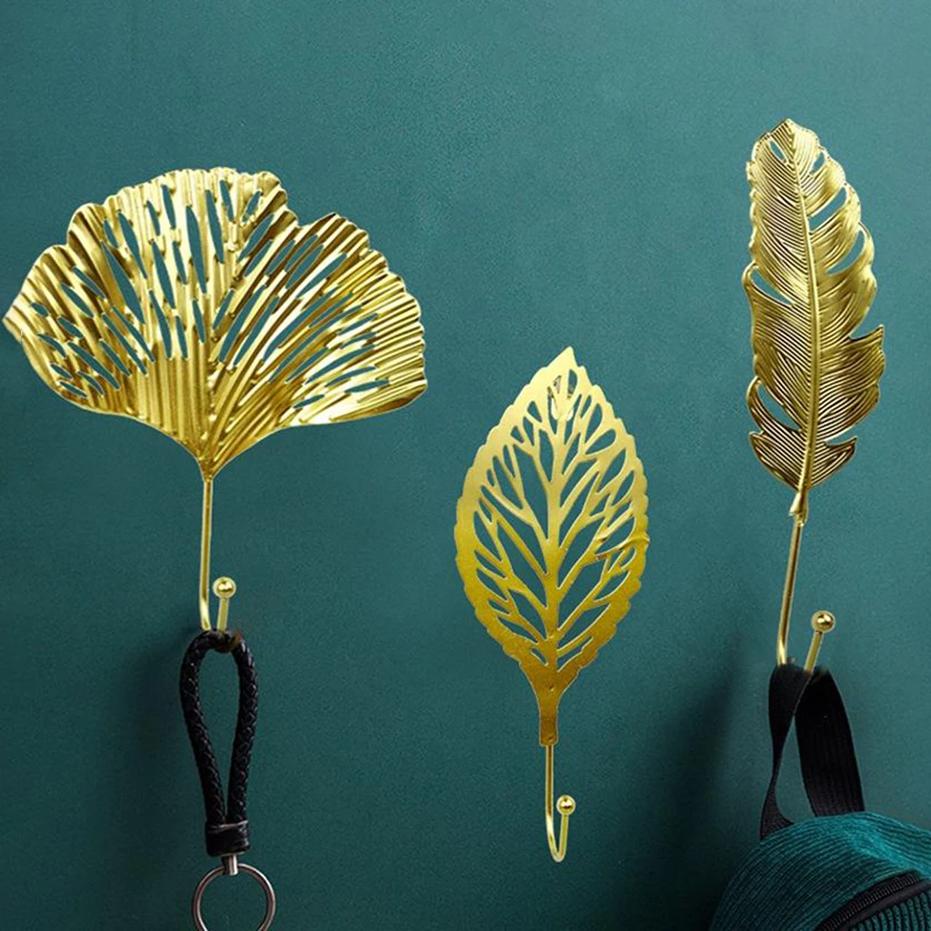 Nordic Wall Hooks for Hanging Clothes Wall Hanger Coat Key Hook Iron Art Wall Decorations Golden Leaves Shape Hook
Nordic Wall Hooks for Hanging Clothes Wall Hanger Coat Key Hook Iron Art Wall Decorations Golden Leaves Shape Hook