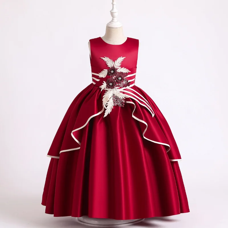 5-14 Years Old Childrens Long Lotus Leaf Skirt Lace Long Dress Flower British Princess Style Performance Dress
5-14 Years Old Childrens Long Lotus Leaf Skirt Lace Long Dress Flower British Princess Style Performance Dress