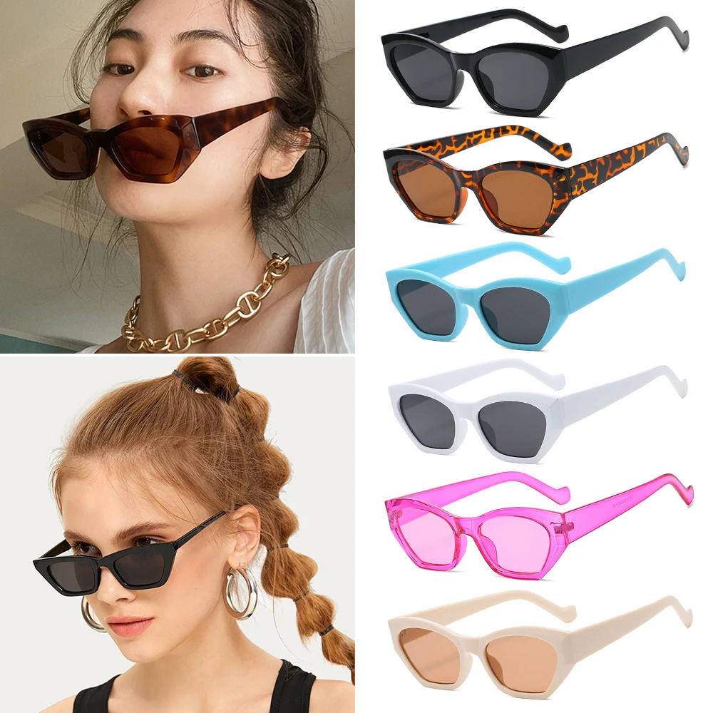 

Прямоугольные солнцезащитные очки в стиле ретро, винтажные маленькие квадратные солнцезащитные очки с защитой от ультрафиолета UV для женщ...
