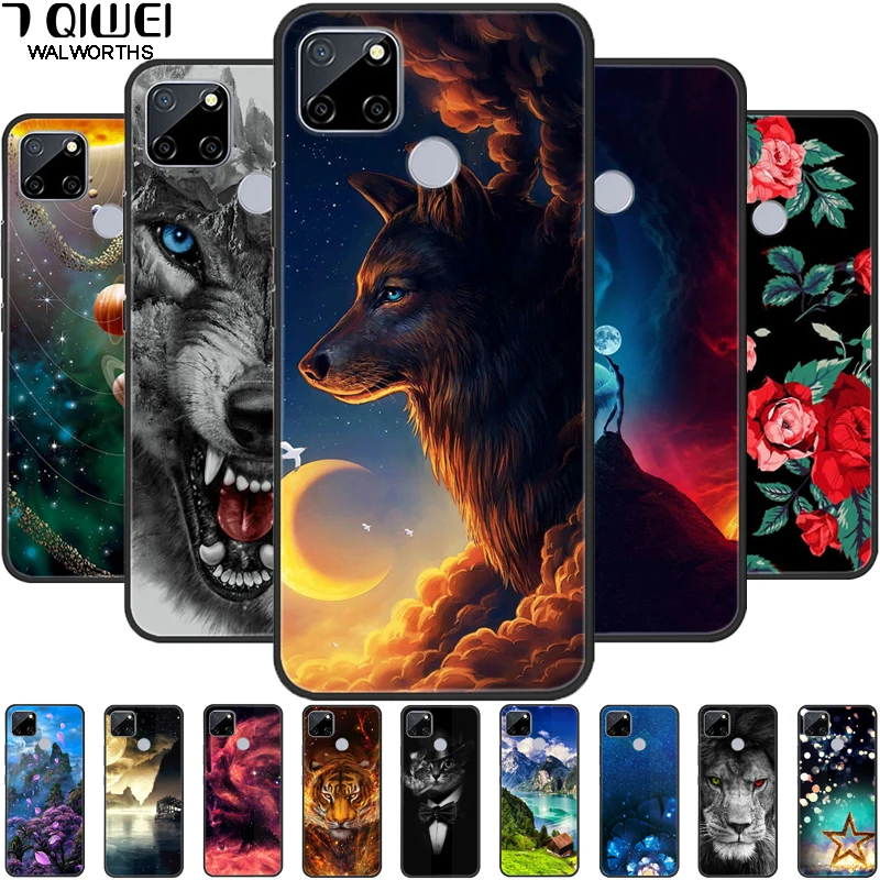 Для Realme Narzo 30A чехол 6 5 ''силиконовый мягкий ТПУ s для Wolf Narzo30A Global противоударный